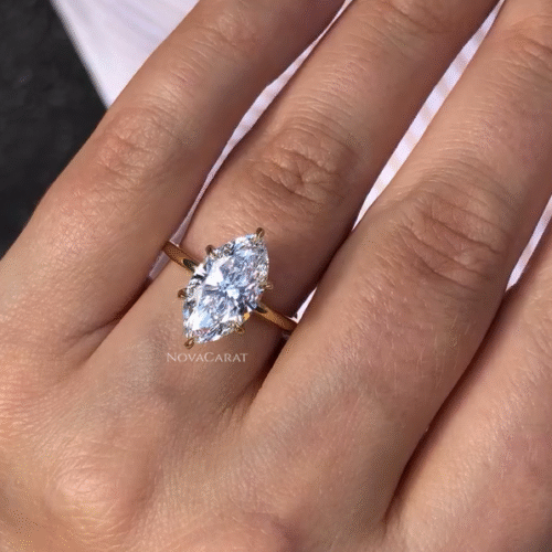 2 Carat Marquise Moissanite Solitaire Ring