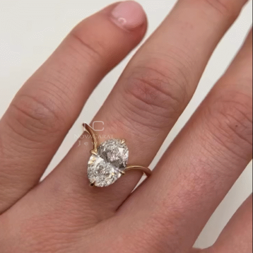 Moissanite 2.5ct Oval Engagement Ring