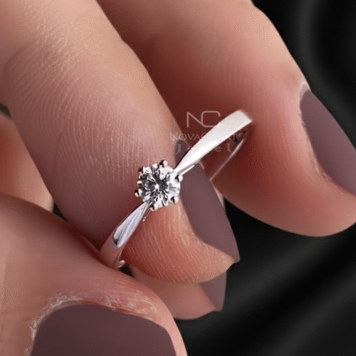 Round Diamond Engagement Ring, Whisper Thin Ring