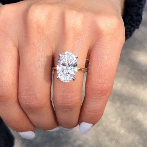 7ct Oval Cut Moissanite Solitaire Engagement Ring