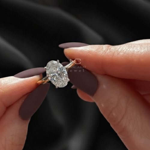 2ct Oval Cut Moissanite Engagement Ring