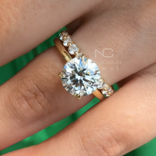 Studio lit round cut lab grown diamond ring, hidden halo rose gold plating enhancing brilliance, sustainable engagement jewelry for brides who value elegance and ethical beauty. Lab Created Round Cut Diamond Engagement Ring, Certified Round Lab Created Diamond Engagement Ring, Lab Grown Engagement Ring, Bridal ring set, Round Diamond Certified Lab Created Brilliant Cut Engagement Ring, Round Solitaire Lab Diamond Engagement Lab Grown Engagement Ring, Birthday Gift for Mom