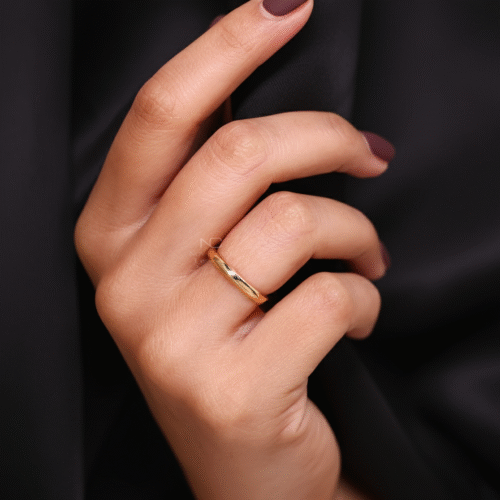 Classic Dome Gold Wedding Band Ring